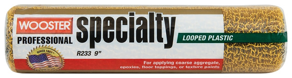 WOOSTER R233-9 Roller Cover, 1/4 in Thick Nap, 9 in L, Plastic Cover [SKU: ORG7369689]