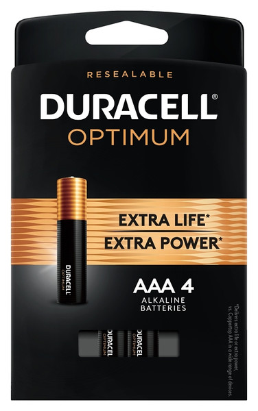 DURACELL Optimum 032631 Battery, 1.5 V Battery, AAA Battery, Alkaline [SKU: ORG7462617]