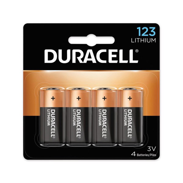 Specialty High-Power Lithium Batteries, 123, 3 V, 4/Pack [SKU: DURDL123AB4PK]