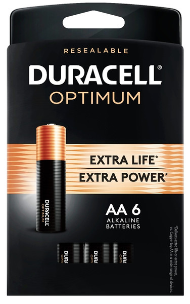 DURACELL 32566 Optimum Battery, 1.5 V Battery, AA Battery, Alkaline [SKU: ORG7462591]