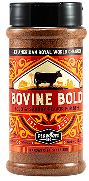 OLD WORLD SPICES & SEASONINGS PF02025 Bovine Bold BBQ Rub, 12.5 oz Jar [SKU: ORG2371300]