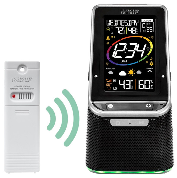 La Crosse S87078 Weather Station with Bluetooth Speaker, Battery, -40 to 140 deg F, 10 to 99 % Humidity Range [SKU: ORG1180041]