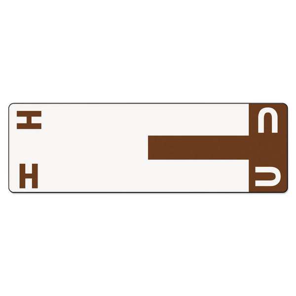 AlphaZ Color-Coded First Letter Combo Alpha Labels, H/U, 1.16 x 3.63, Dark Brown/White, 5/Sheet, 20 Sheets/Pack [SKU: SMD67159]