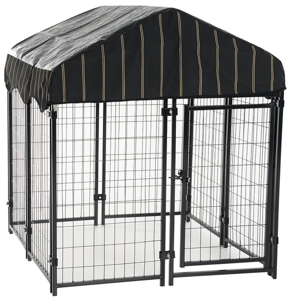 Lucky Dog CL 60445 Modular Pet Play Pen, 4 ft OAL, 4 ft OAW, 4-1/2 ft OAH, Steel, Powdered, Black [SKU: ORG7936578]