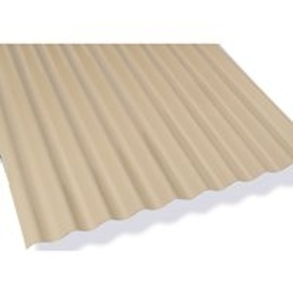 Sun N Rain 106619 Corrugated Roofing Panel, 8 ft L, 26 in W, Fiber Cement, Beige [SKU: ORG7979990]
