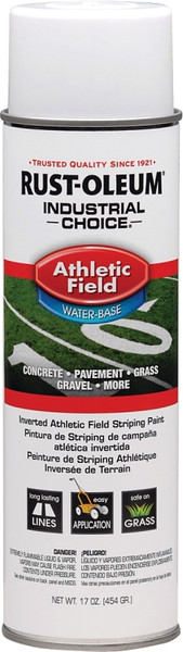 RUST-OLEUM INDUSTRIAL CHOICE 206043 Athletic Field Striping Paint, White, 17 oz, Aerosol Can [SKU: ORG9935677]