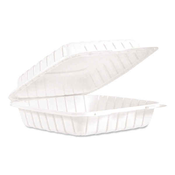 ProPlanet Hinged Lid Containers, Single Compartment, 9 x 8.8 x 3, White, Plastic, 150/Carton [SKU: DCC90MFPPHT1R]