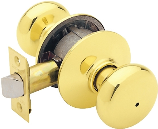 Schlage Plymouth Series F40 PLY 605 Privacy Door Knob, Brass, Brass [SKU: ORG6586259]