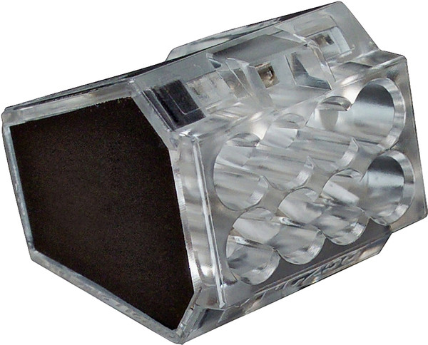 GB PushGard 19-PC8 Wire Connector, 22 to 12 AWG Wire, Copper Contact, Polycarbonate Housing Material, Black/Clear [SKU: ORG7281033]