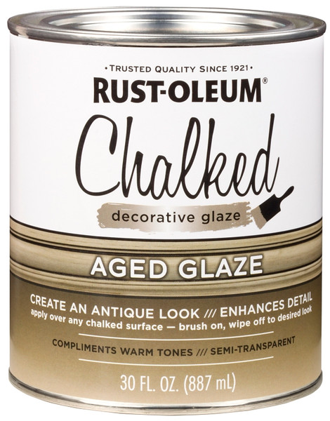 RUST-OLEUM CHALKY 315881 Decorative Glaze, Satin, Brown, 30 oz [SKU: ORG8701138]