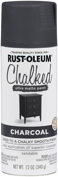 RUST-OLEUM 302590 Ultra Matte Spray Paint, Ultra Matte, Charcoal, 12 oz, Aerosol Can [SKU: ORG7146863]