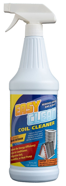 EASY CLEAN 58461 Air Conditioner Coil Cleaner, Liquid, 32 oz Bottle [SKU: ORG7390065]
