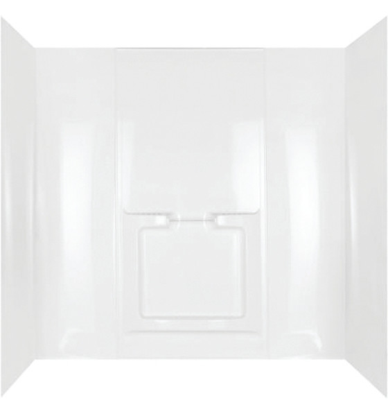 DELTA 40184 Bathtub Wall Set, 42 in L, 30 in W, 60 in H, Polystyrene, Adhesive Installation, White [SKU: ORG5677760]
