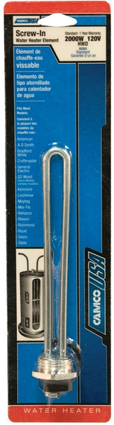 CAMCO 02203 Water Heater Element Screw, 120 V, 2000 W, Copper [SKU: ORG6345995]