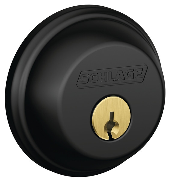 Schlage B60622 Deadbolt, Matte, 2-3/8 x 2-3/4 in Backset, C Keyway [SKU: ORG5862149]