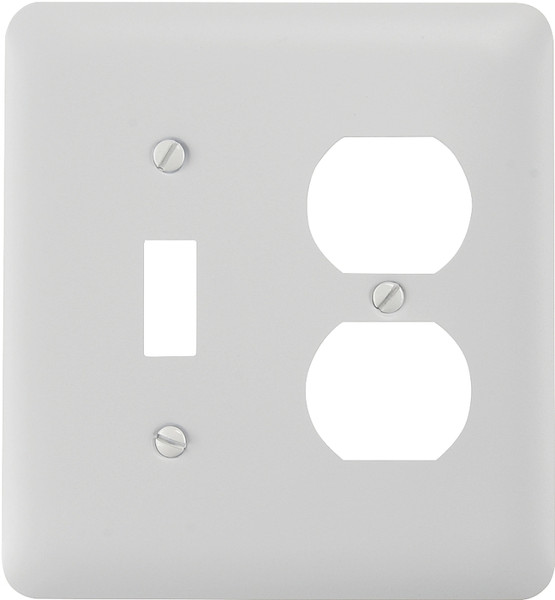 Amerelle 935TDW Wallplate, 5 in L, 4-5/8 in W, 2 -Gang, Steel, White [SKU: ORG2129278]
