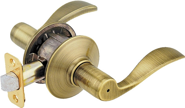 Schlage Accent Series F40 ACC 609 Privacy Lever, Solid Brass, Antique Brass [SKU: ORG8400285]