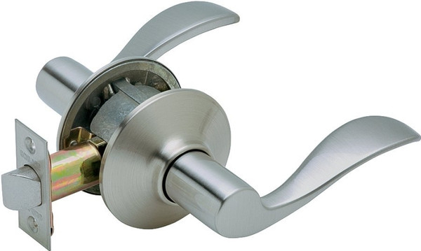 Schlage Accent Series F10 ACC 619 Passage Lever Lockset, Zinc, Satin Nickel [SKU: ORG1993195]