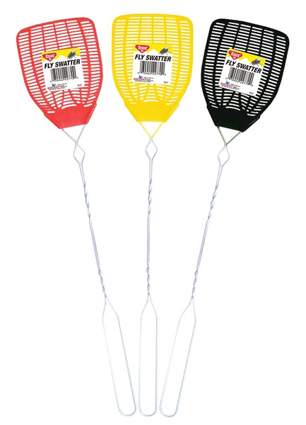 Enoz R-37/51/12 Fly Swatter, 5-3/4 in L Mesh, 4-1/4 in W Mesh, Plastic Mesh, Green/Orange/Pink/Purple Mesh [SKU: ORG8236036]