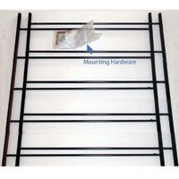 John Sterling 1120 Series 1125-DB Window Guard, 23 to 42 in W, 25 in H, Steel, Dark Black, 3/8 in Bar, 5-Bar [SKU: ORG6210249]