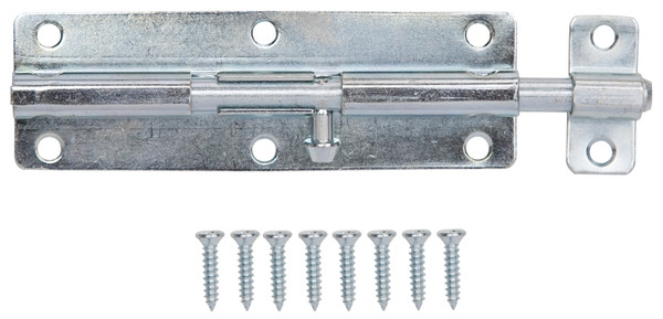 ProSource BH-104-PS Lockable Barrel Bolt, 0.31 Dia in Bolt Head, 6 in L Bolt, Steel, Zinc [SKU: ORG5126917]