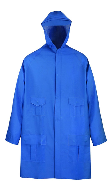Diamondback 8156-M Rain Parka, M, Polyester/PVC, Blue, Zipper Closure [SKU: ORG9950262]