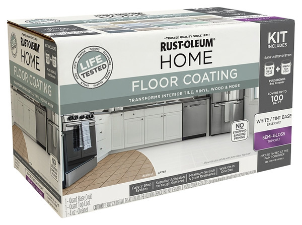 RUST-OLEUM 360099 Home Floor Coating Kit, Semi-Gloss [SKU: ORG7447659]