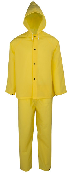 Diamondback RS2-01-XL Rain Suit, XL, 43 in Inseam, EVA, Yellow, Hooded Collar, Snap Down Storm Flap Closure [SKU: ORG7146293]