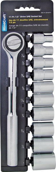 Vulcan 11PC-4S Socket Set, Chrome Vanadium Steel, Chrome [SKU: ORG1296573]
