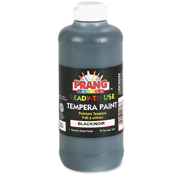 Ready-to-Use Tempera Paint, Black, 16 oz Dispenser-Cap Bottle [SKU: DIX21608]