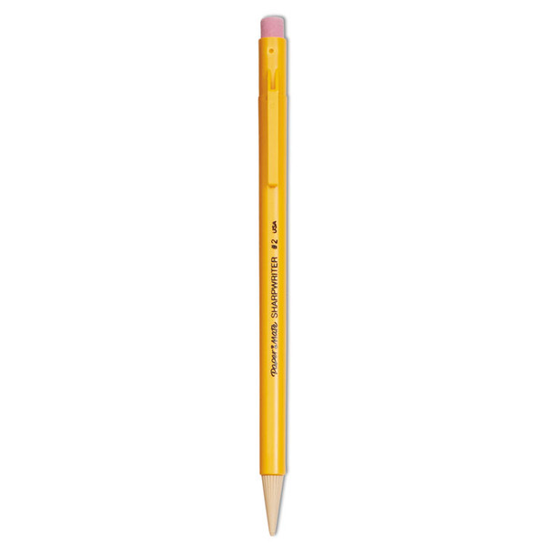 Sharpwriter Mechanical Pencil, 0.7 mm, HB (#2.5), Black Lead, Classic Yellow Barrel, Dozen [SKU: PAP3030131C]