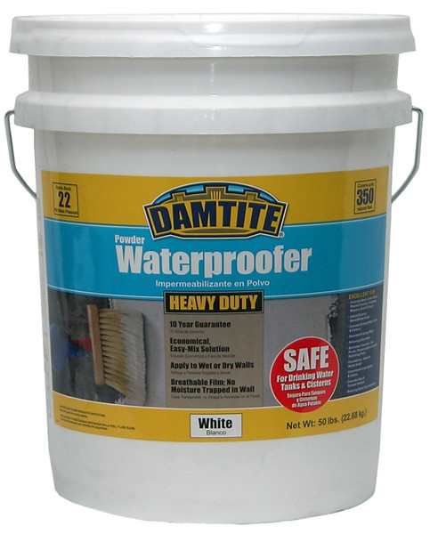 DAMTITE 01551/01501 Foundation Coating, White, Powder, 50 lb Bag [SKU: ORG5204565]