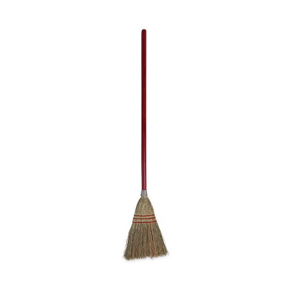 Corn Fiber Lobby/Toy Broom, Corn Fiber Bristles, 39" Overall Length, Red [SKU: BWK951TEA]