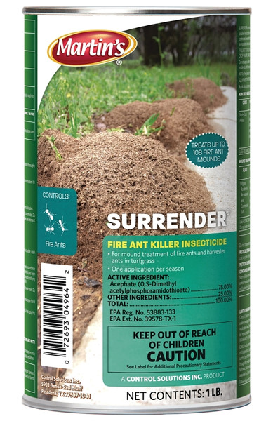 Martin's Surrender 82004964 Fire Ant Killer Insecticide, Powder, 1 lb [SKU: ORG9963661]