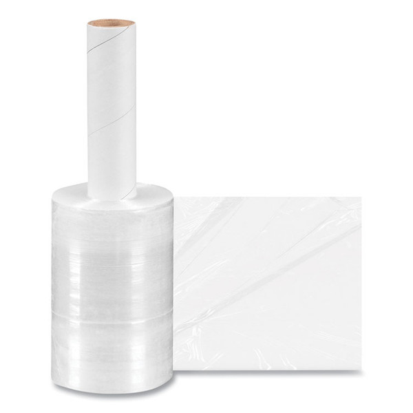 Dual Format Extended Core Cast Stretch/Banding Wrap, 5" x 1,000 ft, 80-Gauge, Clear, 12/Carton [SKU: CWZ698539]