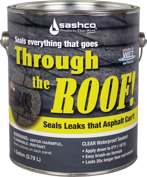 Through The Roof! 14024 Cement and Patching Sealant, Clear, Liquid, 1 gal Container [SKU: ORG7586308]