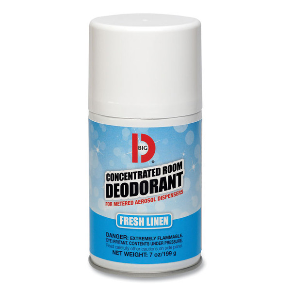 Metered Concentrated Room Deodorant, Fresh Linen Scent, 7 oz Aerosol Spray, 12/Box [SKU: BGD472]