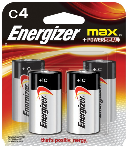 Energizer E93BP-4 Battery, 1.5 V Battery, 8 Ah, C Battery, Alkaline, Manganese Dioxide, Zinc [SKU: ORG1399419]