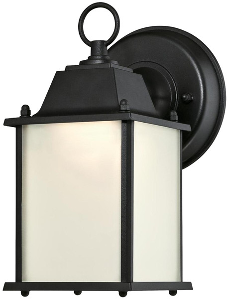 Westinghouse 61075 Wall Lantern, Integrated LED Lamp, 550 Lumens Lumens, 3000 K Color Temp, Textured Black Fixture [SKU: ORG3047255]