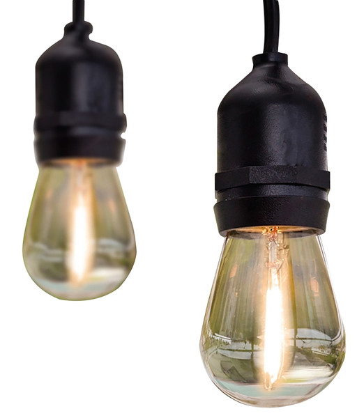 Feit Electric 72122 String Light Set, 120 V, 1 W, 12-Lamp, LED Lamp, Amber Light, 11,000 hr Average Life, 20 ft L [SKU: ORG4466926]