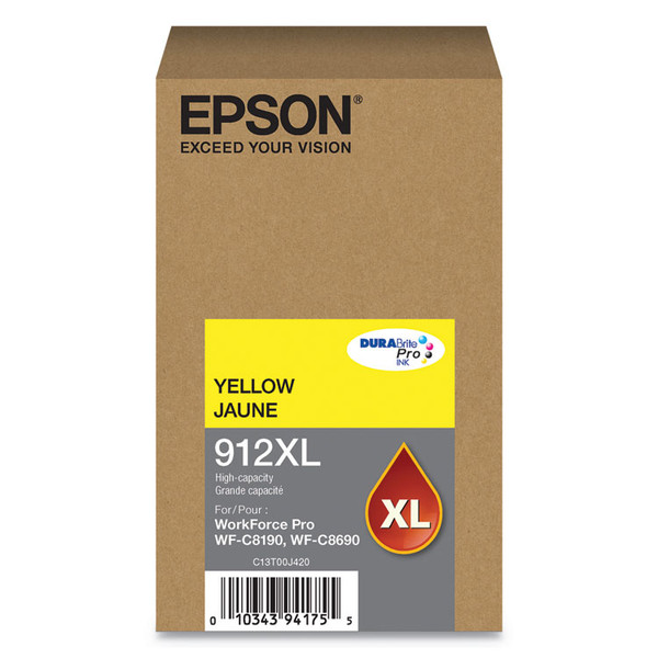 T912XL420 (912XL) DURABrite Pro High-Yield Ink, 4600 Page-Yield, Yellow [SKU: EPST912XL420]