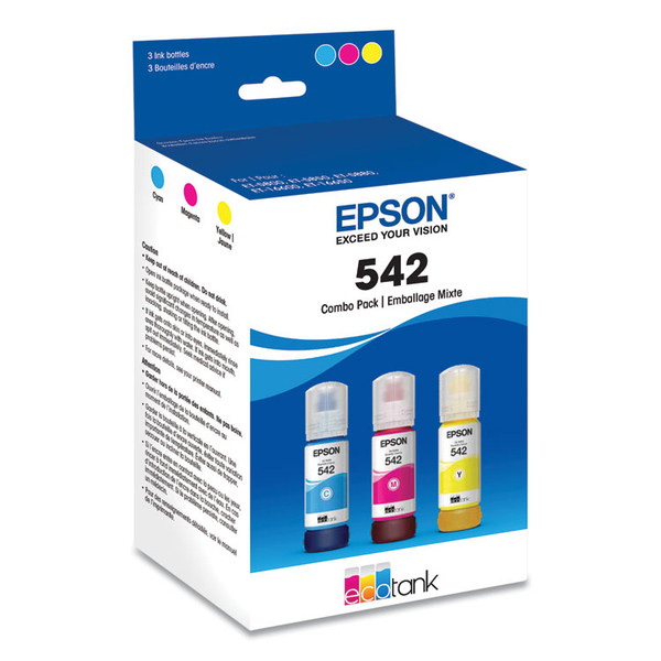T542520-S (T542) DURABrite EcoFit Ultra High-Capacity Ink, 6,000 Page-Yield, Cyan/Magenta/Yellow [SKU: EPST542520S]