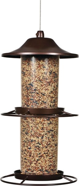 Perky-Pet 325S Panorama Bird Feeder, 4.5 lb, Powder-Coated Rustic Brown, Hanging Mounting [SKU: ORG3729084]