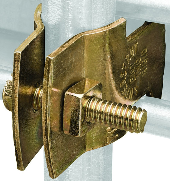SuperStrut Z703 1/2-25 Pipe Clamp, Steel, Gold, Galvanized [SKU: ORG0733915]