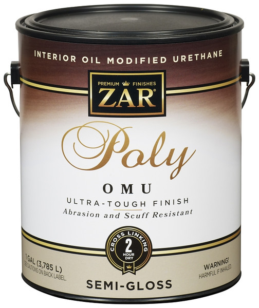 ZAR 36113 Polyurethane, Semi-Gloss, Liquid, Milky Clear, 1 gal, Can [SKU: ORG4765376]