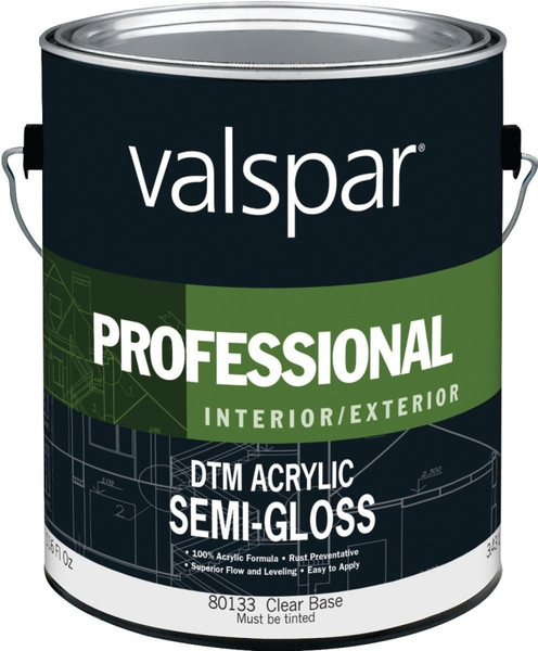 Valspar 045.0080133.007 DTM Acrylic Topcoat, Semi-Gloss, Clear, 1 gal, Pail [SKU: ORG0777128]