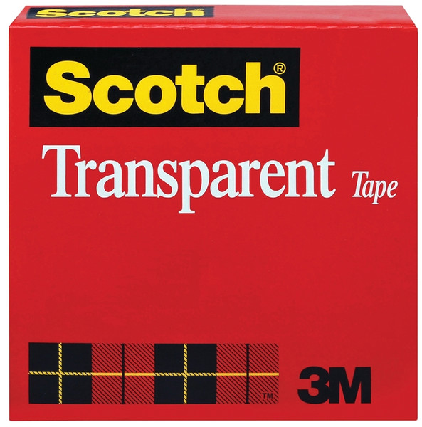 Scotch 600 Packaging Tape, 2592 in L, 1/2 in W, UPVC Backing, Clear [SKU: ORG4375549]