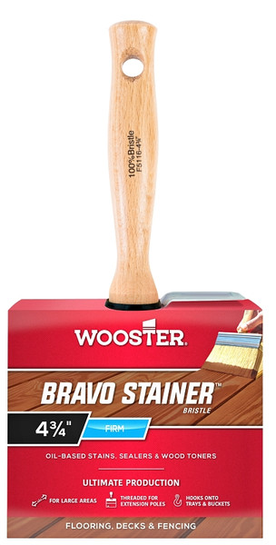 WOOSTER F5116-4-3/4 Paint Brush, 4-3/4 in W, 2-3/4 in L Bristle, China Bristle, Threaded Handle [SKU: ORG3979630]