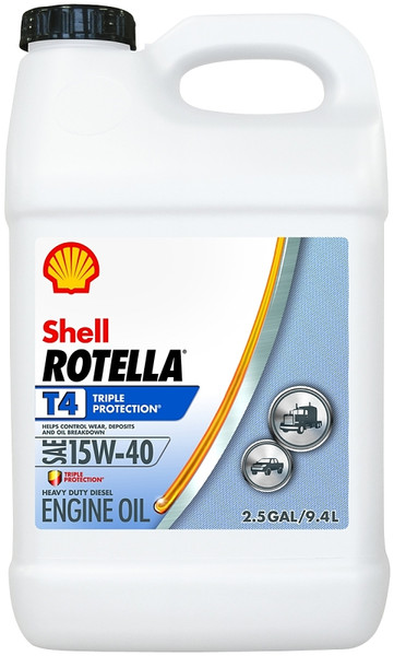 Shell Rotella T4 550045127 Engine Oil, 15W-40, 2.5 gal Jug [SKU: ORG9224189]