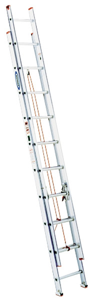 WERNER D1124-2 Extension Ladder, 23 ft H Reach, 200 lb, Aluminum [SKU: ORG6299036]